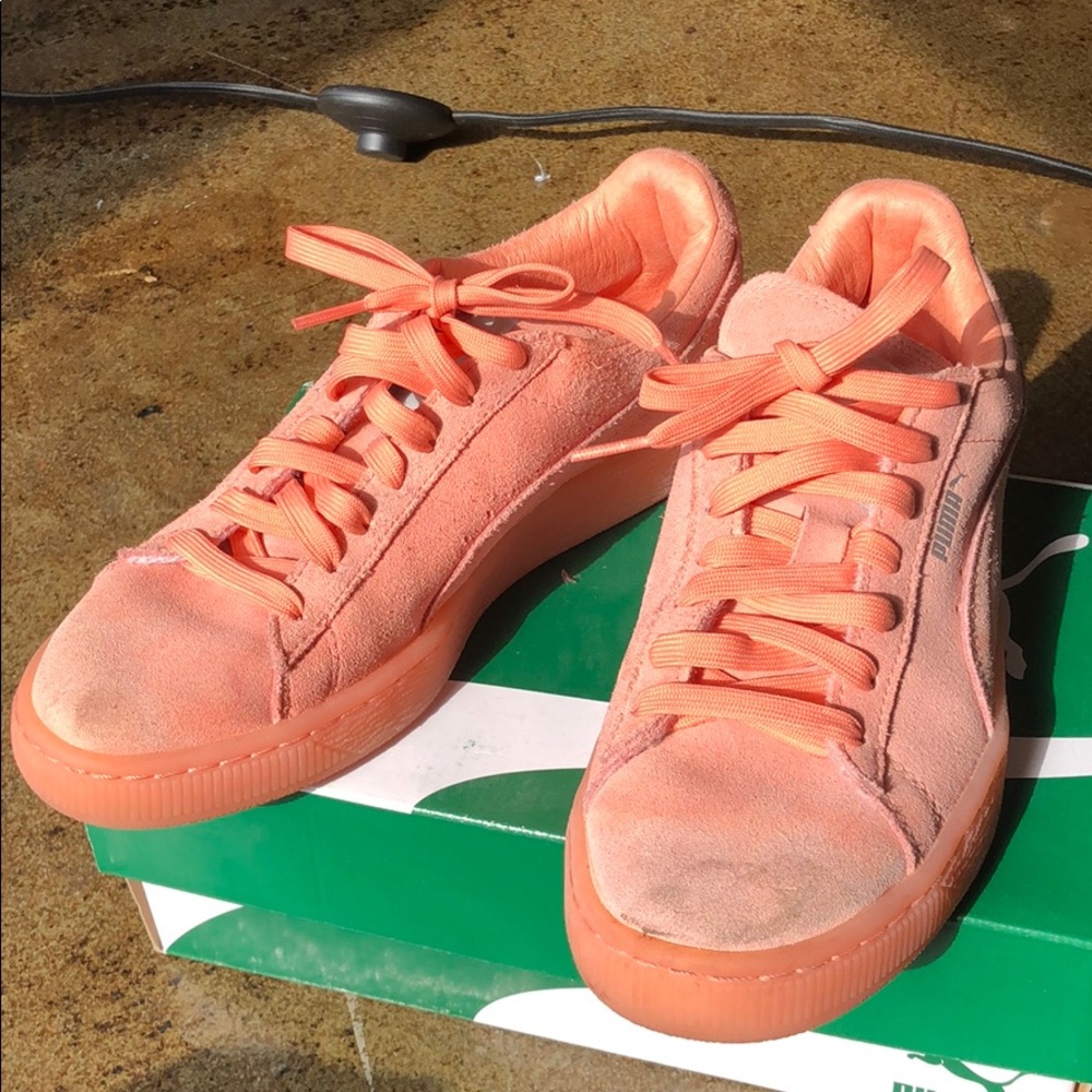 Pink suede women’s shoes